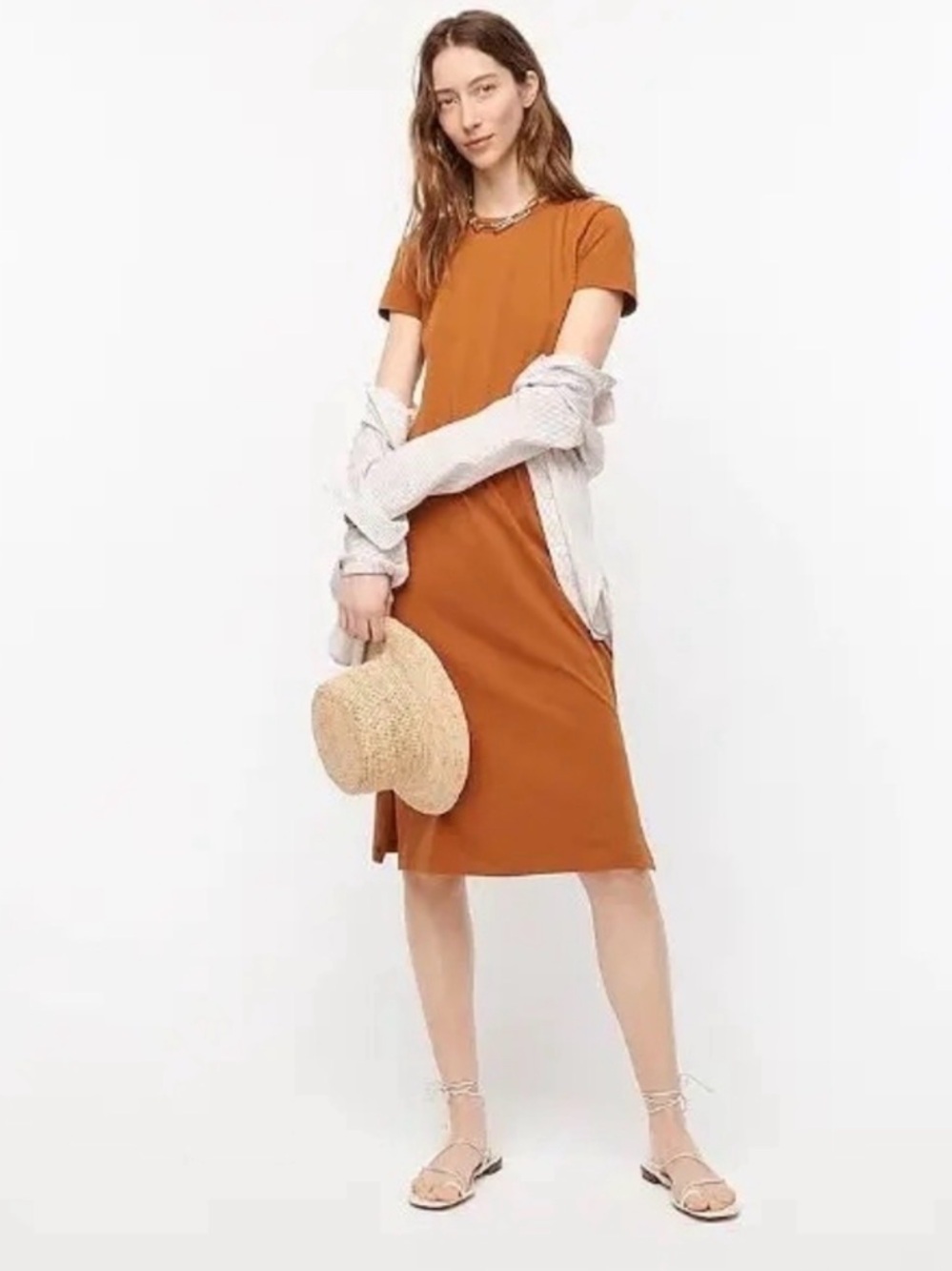 J.Crew Short Sleeve Midi Tshirt Dress XS